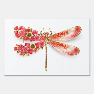 Flower dragonfly with jewelry sakura sign