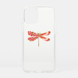 Flower dragonfly with jewelry sakura speck iPhone 12 mini case