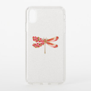 Flower dragonfly with jewelry sakura speck iPhone XS max case
