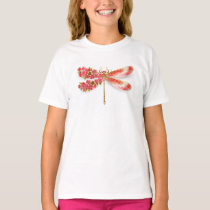 Flower dragonfly with jewelry sakura T-Shirt