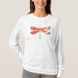 Flower dragonfly with jewelry sakura T-Shirt