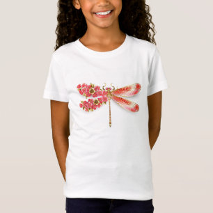 Flower dragonfly with jewelry sakura T-Shirt