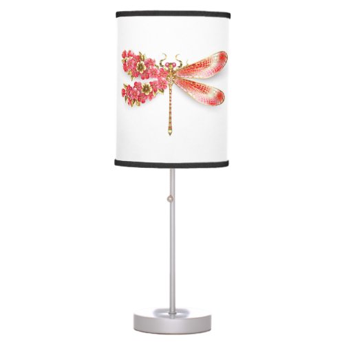 Flower dragonfly with jewelry sakura table lamp