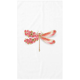 Flower dragonfly with jewelry sakura tablecloth