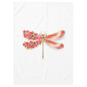 Flower dragonfly with jewelry sakura tablecloth