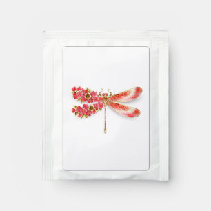 Flower dragonfly with jewelry sakura tea bag drink mix