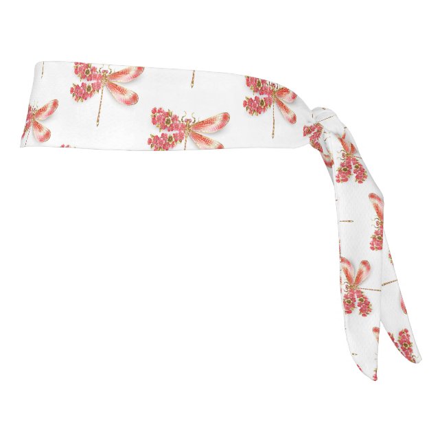 Flower dragonfly with jewelry sakura tie headband (Rotate 90)