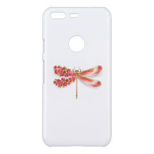 Flower dragonfly with jewelry sakura uncommon google pixel case