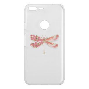 Flower dragonfly with jewelry sakura uncommon google pixel XL case