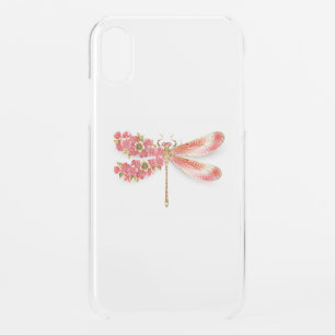 Flower dragonfly with jewelry sakura iPhone XR case