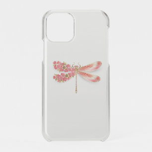 Flower dragonfly with jewelry sakura iPhone 11 pro case