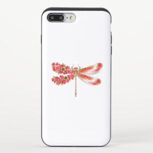 Flower dragonfly with jewelry sakura iPhone 8/7 plus slider case