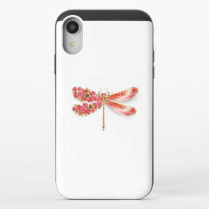Flower dragonfly with jewelry sakura iPhone XR slider case