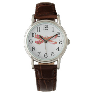 Flower dragonfly with jewelry sakura watch
