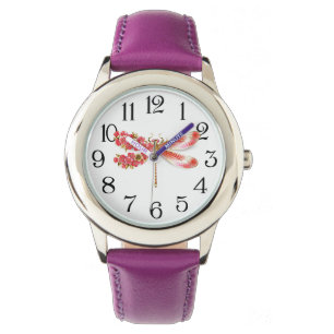 Flower dragonfly with jewelry sakura watch