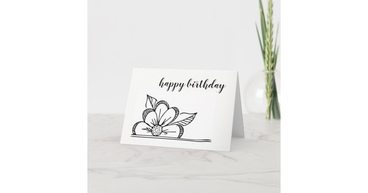 Super Simple DIY Botanical Birthday Card - The Happy Ever Crafter