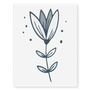 Flower drawing / Flower shop Temporary Tattoos