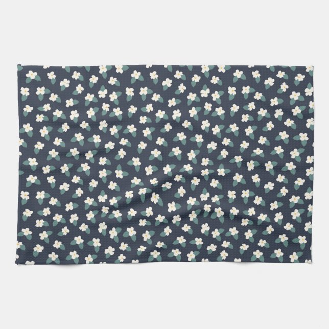 Flower Drawing Kitchen Towel (Horizontal)