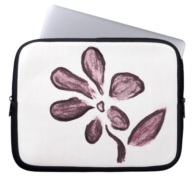 Flower drawing laptop sleeve (Front)