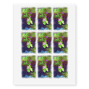 Flower Drawing photo Temporary Tattoos
