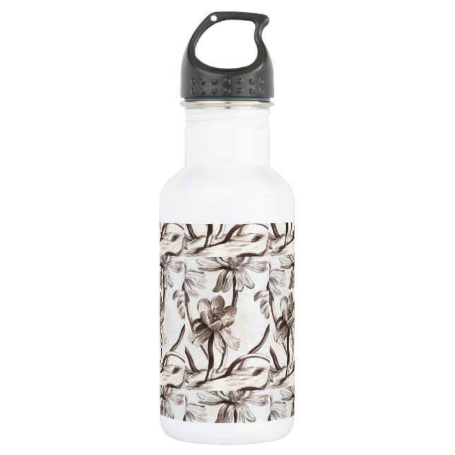 Flower Drawing Water Bottle (Front)
