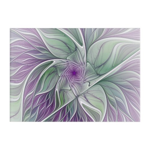 Flower Dream Abstract Purple Green Fractal Art