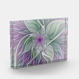 Flower Dream, Abstract Purple Green Fractal Art Award