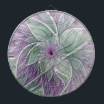 Flower Dream, Abstract Purple Green Fractal Art Dart Board<br><div class="desc">A modern and abstract Fantasy Flower,  Fractal Art.
Design for your dartboard and more.</div>