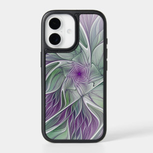 Flower Dream, Abstract Purple Green Fractal Art iPhone 17 Case