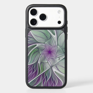 Flower Dream, Abstract Purple Green Fractal Art iPhone 17 Pro Max Case