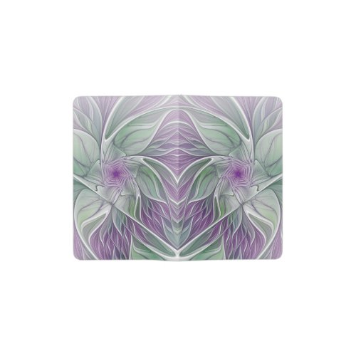Flower Dream Abstract Purple Green Fractal Art Pocket Moleskine Notebook
