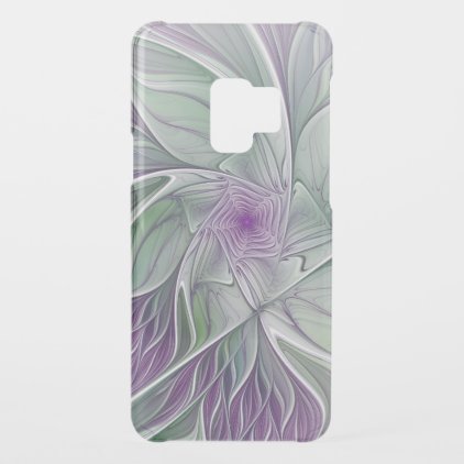 Flower Dream, Abstract Purple Green Fractal Art Uncommon Samsung Galaxy S9 Case