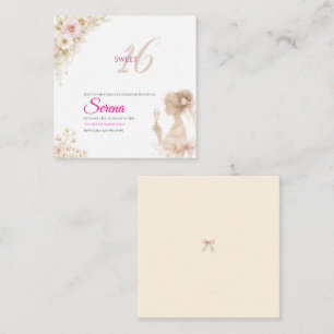 Flower Dreamy Soft Sweet 16 Birthday Note Card