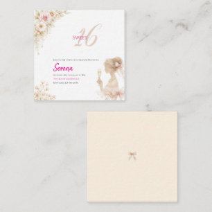 Flower Dreamy Soft Sweet 16 Birthday Note Card