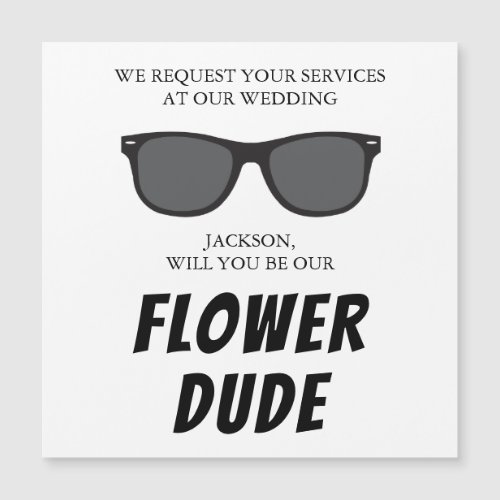 Flower Dude Proposal Card Magnet Card