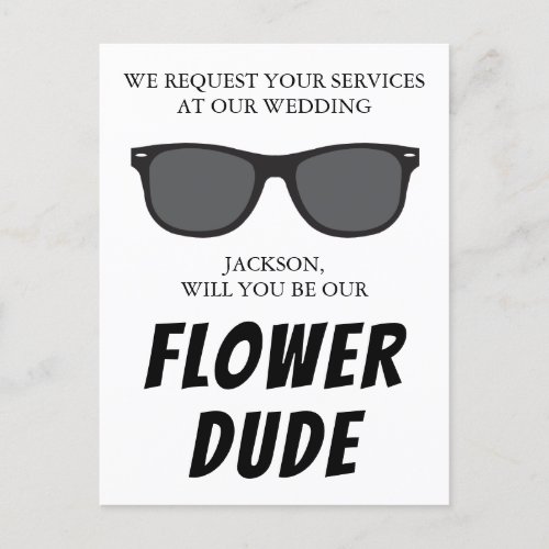 Flower Dude Proposal Card Postcard