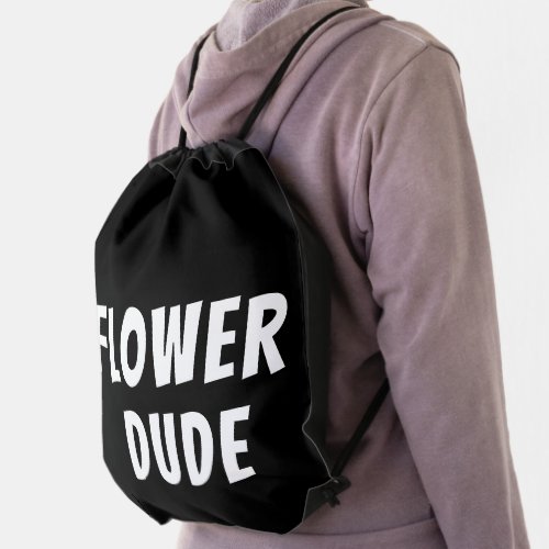 Flower Dude Wedding Drawstring Bag
