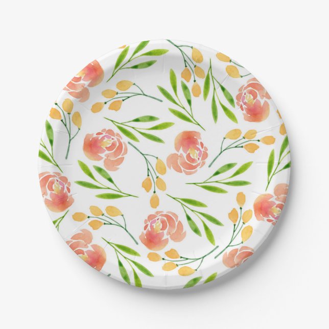 Flower Earrings Paper Plates (Front)