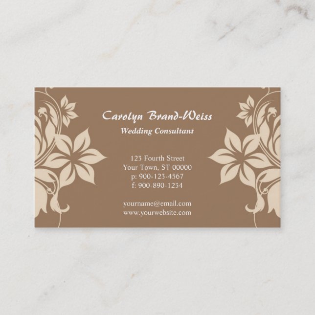 Flower Edged Business Card (Front)