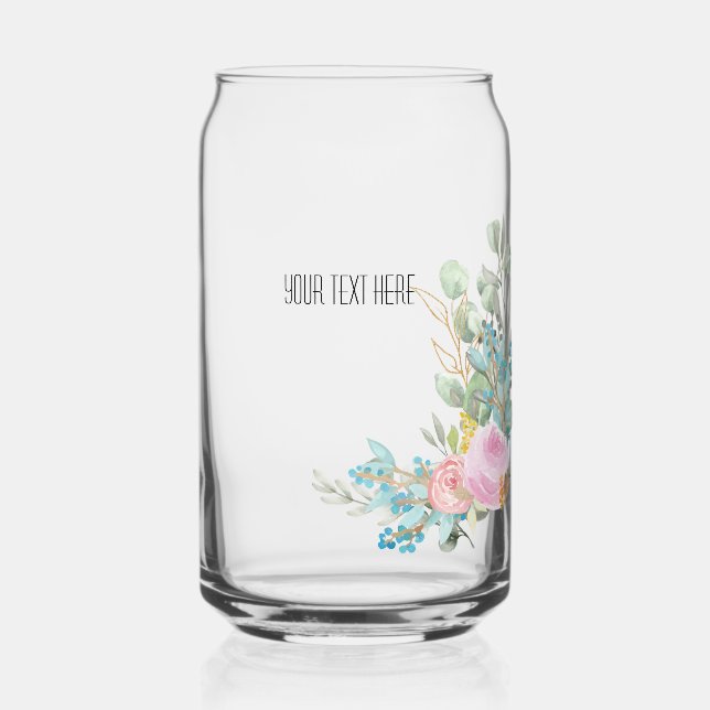 flower editable  can glass (Front)