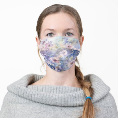 Flower Elegant Cloth Face Mask with Filter Slot
