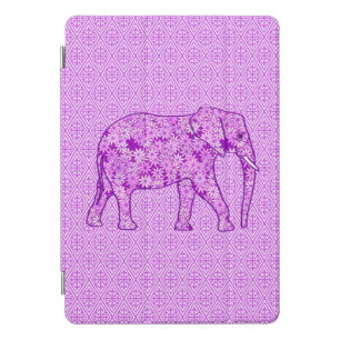 Flower elephant - amethyst purple iPad mini cover