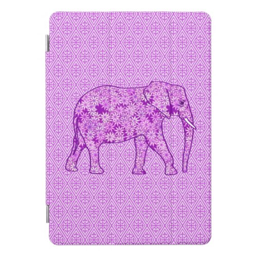 Flower elephant _ amethyst purple iPad mini cover