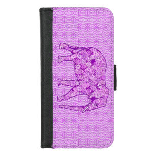 Flower elephant - amethyst purple iPhone 8/7 wallet case