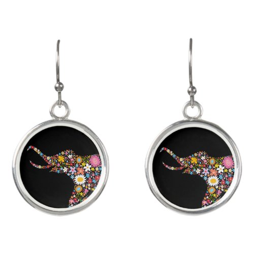 Flower Elephant Earrings