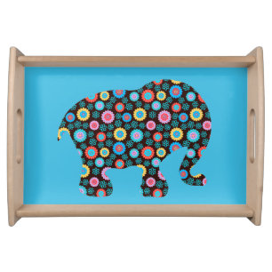 Flower Elephant Serving Tray