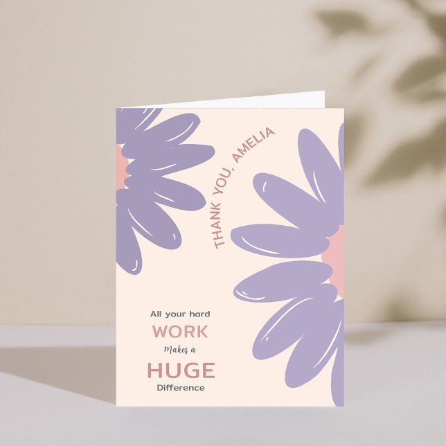 Flower Employee Staff Appreciation Thank You Card (Flower Employee Staff Appreciation Thank You Card)