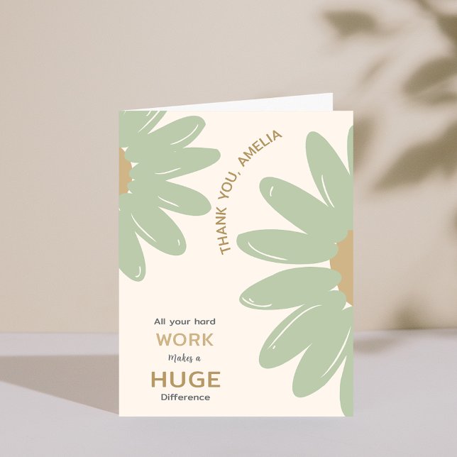 Flower Employee Staff Appreciation Thank You Card (Flower Employee Staff Appreciation Thank You Card)