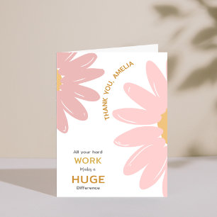 Flower Employee Staff Appreciation Thank You Card