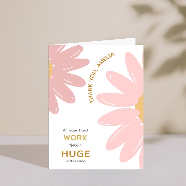 Flower Employee Staff Appreciation Thank You Card (Flower Employee Staff Appreciation Thank You Card)